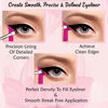 Picture of Eyeliner Stencils Pencil Liquid Waterproof Tool For Liner Makeup Brush Pen Stamp Thin Sharpener Cat Eyes Small Angled Wing Tip | Real Beginners Techniques Eye Shadow Lines Gel Eyebrow Pomade Black