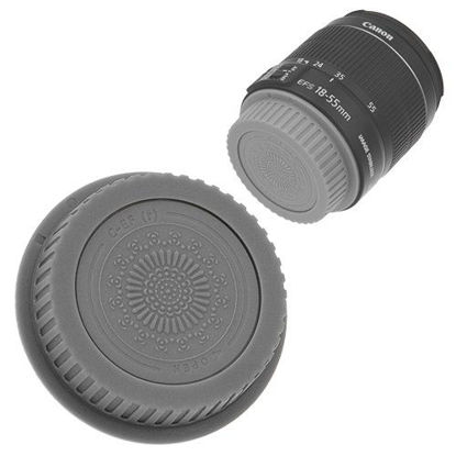 Picture of Fotodiox Designer (Gray) Lens Rear Cap Compatible with Canon EOS EF and EF-S Lenses