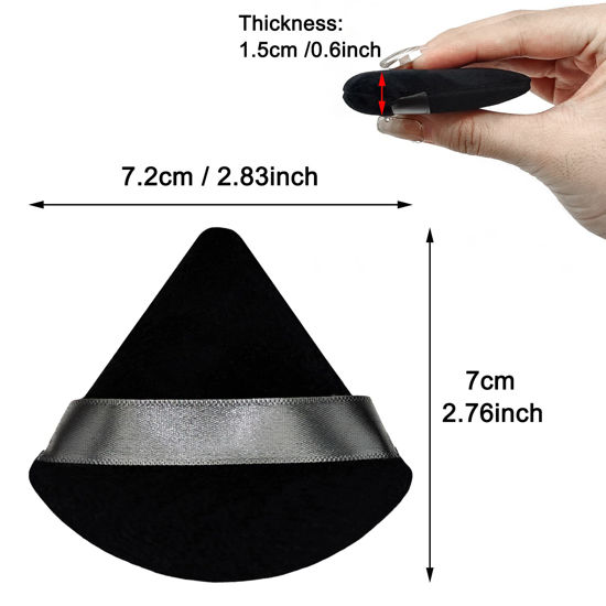 GetUSCart- 12 Pieces Black Cosmetic Powder Puff,2.76 inch Portable Soft ...
