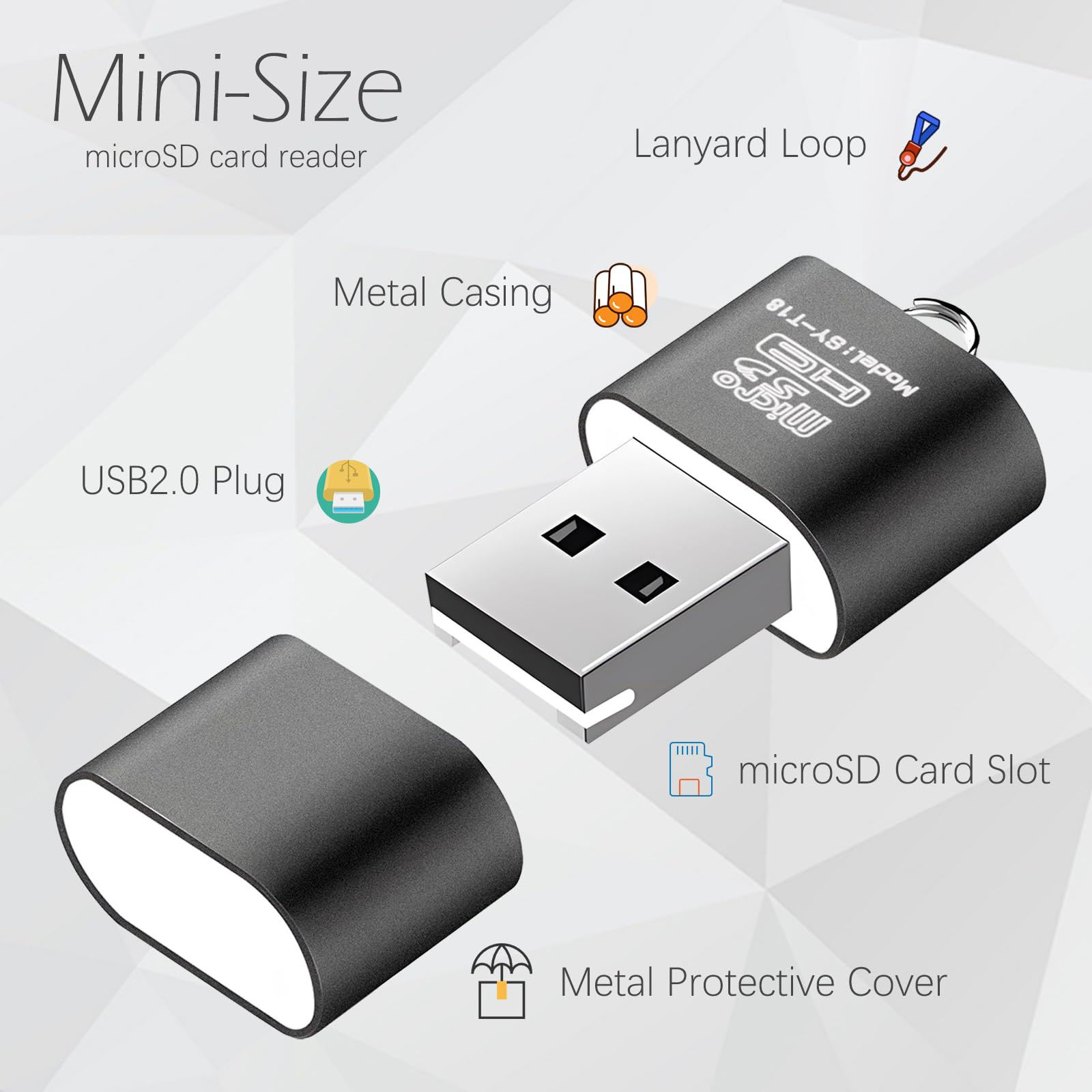 GetUSCart- [3 Pack] Card Reader for Android,Micro SD Card to USB ...