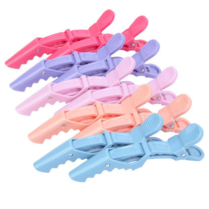 Picture of HH&LL Hair Clips for Women - Wide Teeth & Double-Hinged Design - Alligator Styling Sectioning Clips of Professional Hair Salon Quality - 10Pack