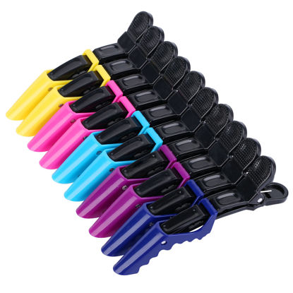 Picture of Hair Clips for Women by HH&LL - Wide Teeth & Double-Hinged Design - Alligator Styling Sectioning Clips of Professional Hair Salon Quality - 10Pack (Mixing)