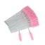Picture of G2PLUS 100PCS Disposable Mascara Brushes, Crystal Lash Brush Makeup Kit, Adjustable Eyelash Spoolies for Eyelash Extensions, Eyebrow and Makeup (White + Pink)