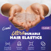 Picture of Gumi 3/4 Inch Small Clear Hair Elastics - 100 Ouchless No Damage Clear Elastic Hair Bands - Mini Snag Free Clear Rubber Bands for Hair Bun Ponytail-Tiny Ultra Durable Small Hair Ties for Women & Girls