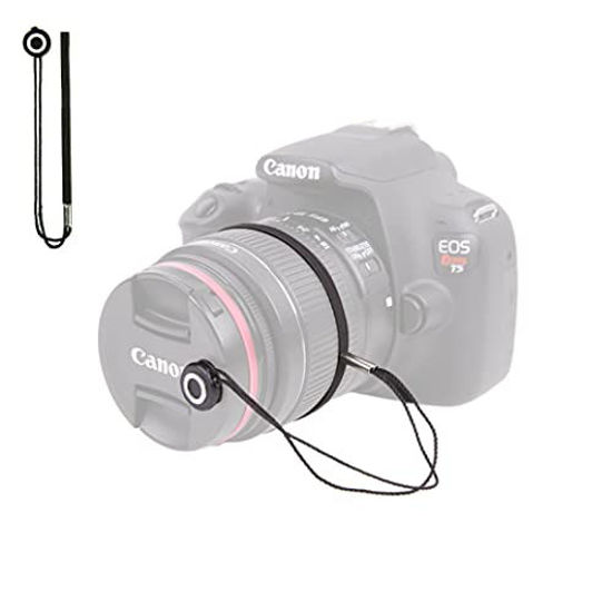 Picture of Foto&Tech Camera Lens Cap Keeper Holder with Elastic String Anti-Loss. Compatible with Canon, Nikon, Sony, Panasonic, Fujifilm, Pentax, Sigma DSLR SLR Evil Mirrorless Cameras Video Cameras (1 Pack)
