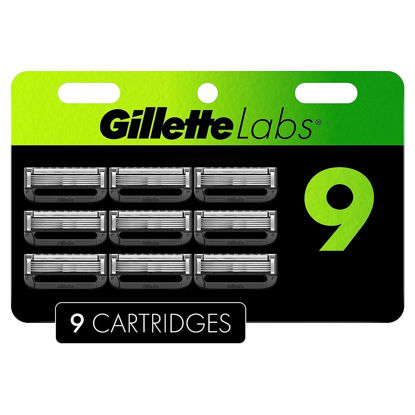 Picture of Gillette Labs Razor Blade Refills, Compatible with Gillette Labs with Exfoliating Bar by Gillette and Heated Razor, 9 Refills