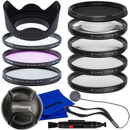 Picture of Ultimaxx 77MM Complete Lens Filter Accessory Kit for Lenses with 77MM Filter Size: Variable Neutral Density Filter (ND2-ND400) + UV CPL FLD Filter Set + Macro Close Up Set (+1 +2 +4 +10)