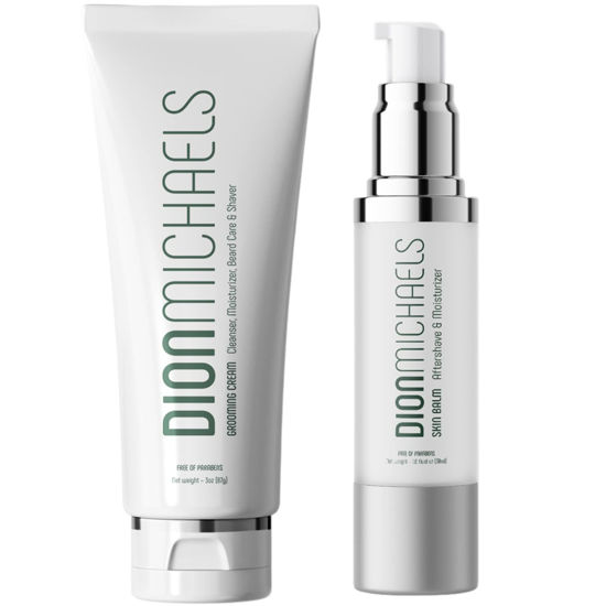 Picture of Dion Michaels Shaving Cream & After Shave Set | Grooming Cream | Face Cleanser | Skin Balm | Aftershave Lotion | Soften and Moisturize with Aloe, Shea Butter, Oats and Argan Oil (Pack of 2)
