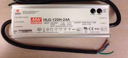 Picture of MEAN WELL LED Driver Single Output Switching Power Supply 120 Watt 24V @ 5A A Model, 120 Watt - HLG-120H-24A