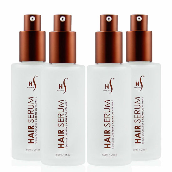 Picture of Herstyler Dry Hair Serum for Natural Shine - Argan Oil Hair Serum for Damaged Hair - Hair Serum for Frizz - Hair Serum for Straightening - Hair Shine Serum for Trendy Tresses (Pack of 4)