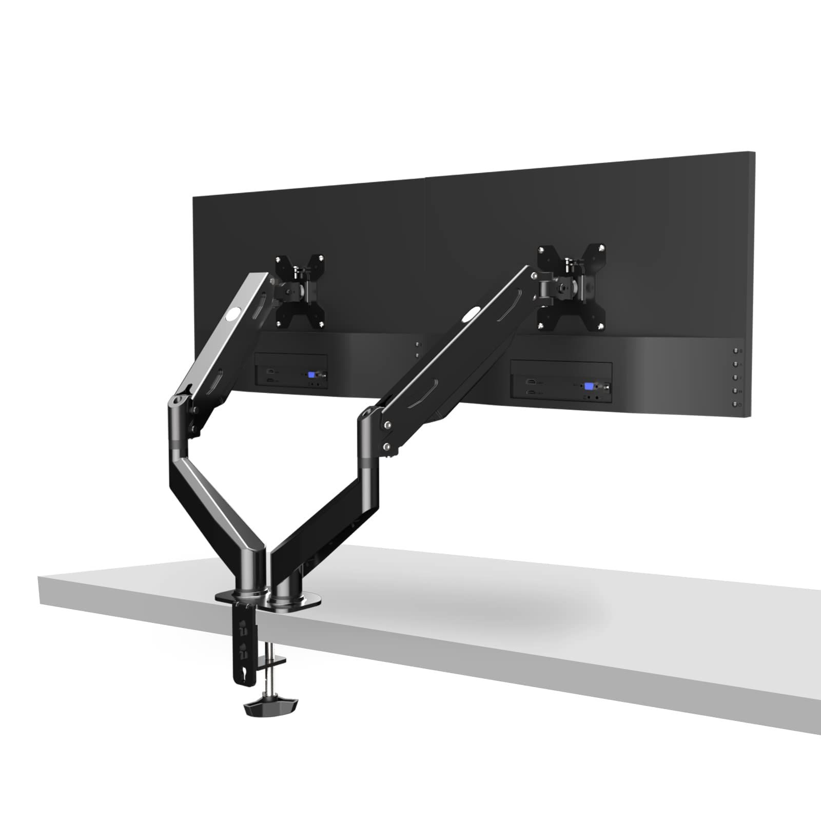 GetUSCart Pholiten Dual Monitor Stand,Monitor Mounts for 2 Monitors,Double Monitor Stand for