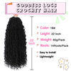 Picture of Fulcrum Goddess Locs Crochet Hair 22 Inch, 8 Packs New Goddess Faux Locs Crochet Hair for Black Women, River Locs Crochet Hair with Curly Ends (22Inch (Pack of 8), 1B#)