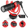 Picture of JOBY Wavo Mobile Compact On-Camera Microphone with Rycote Shock Mount, Deadcat Windscreen for Smartphone, Camcorder, iPhone Microphone, Vlogging, YouTube, Phone Microphone, Professional Microphone