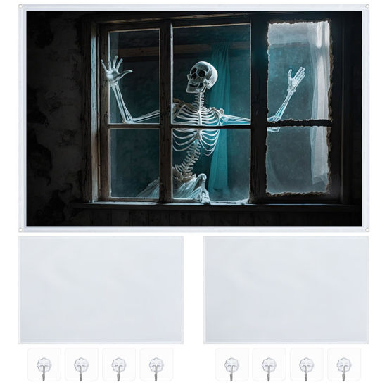 Oudain Projektionsleinwand Für Fenster - 101x152cm Weiß, 2 Stück Mit Haken