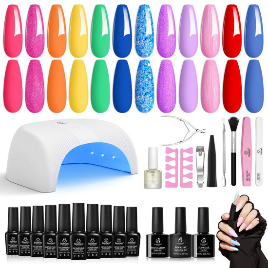 PHOENIXY 6 Colors Poly Nail Extension Gel Kit with 36W LED UV Lamp - TDI,  Inc