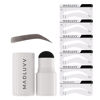 Picture of MADLUVV Eyebrow Stencil Kit - Easy-to-Use, Natural Look, 6 Popular Shapes, Used by Professionals - Includes Stamp, Stencils, Spoolie, and Travel Bag (Dark Brown)