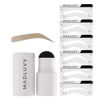 Picture of MADLUVV Eyebrow Stencil Kit - Easy-to-Use, Natural Look, 6 Popular Shapes, Used by Professionals - Includes Stamp, Stencils, Spoolie, and Travel Bag (Taupe)
