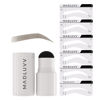 Picture of MADLUVV Eyebrow Stencil Kit - Easy-to-Use, Natural Look, 6 Popular Shapes, Used by Professionals - Includes Stamp, Stencils, Spoolie, and Travel Bag (Soft Brown)