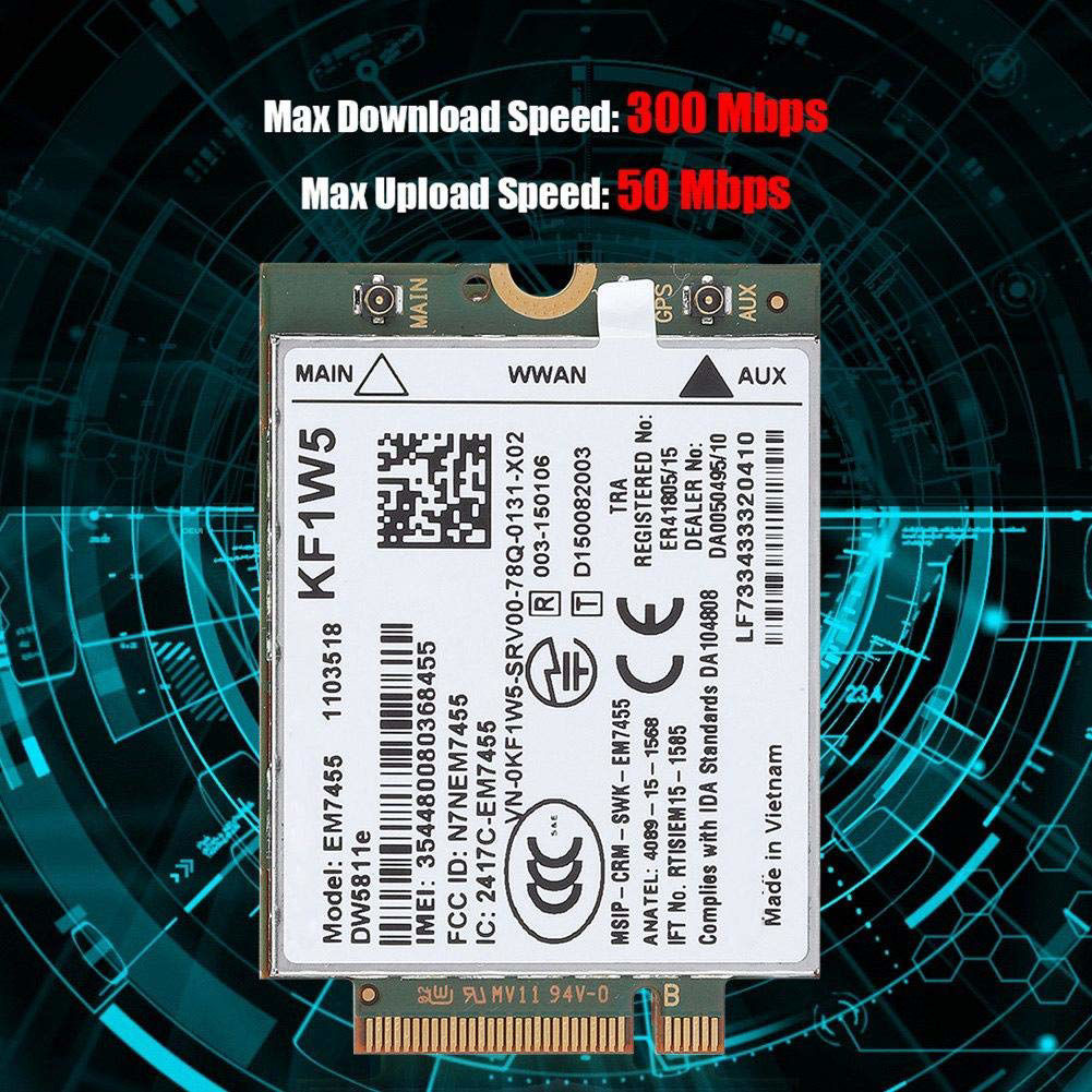 GetUSCart- EM7455 Card Wireless 4G LTE WWAN NGFF Module for Dell ...