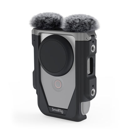 Picture of SmallRig Cage Kit for Canon PowerShot V10 with Furry Windshields, Camera Cage, Lens Cap and Storage Bag, Effectively Reducing Wind Noise About 20dB, for Outdoor Shooting, Travel, Vlog - 4235