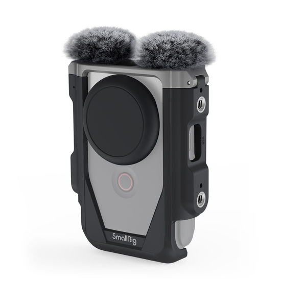 Picture of SmallRig Cage Kit for Canon PowerShot V10 with Furry Windshields, Camera Cage, Lens Cap and Storage Bag, Effectively Reducing Wind Noise About 20dB, for Outdoor Shooting, Travel, Vlog - 4235