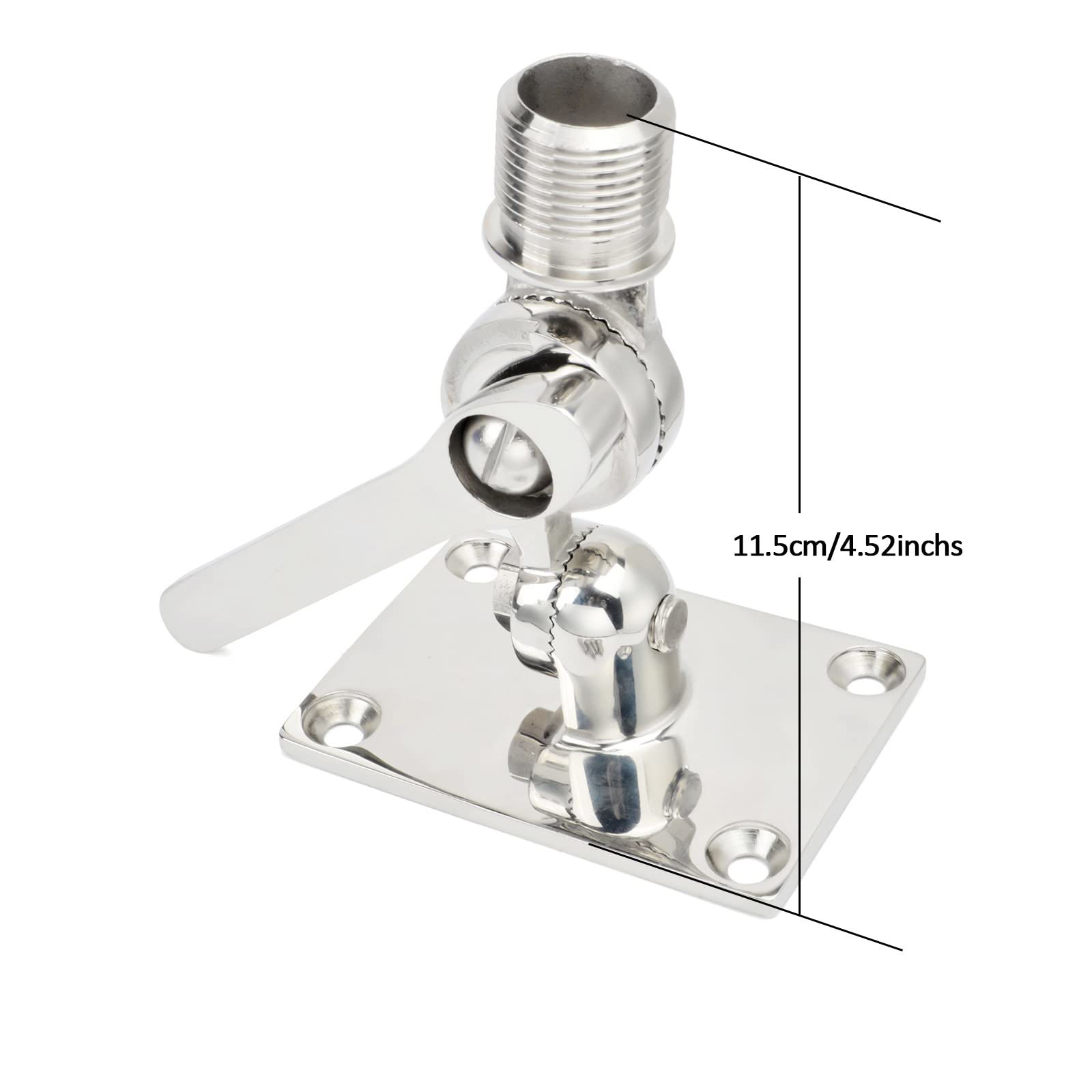 GetUSCart HYS VHF Marine Antenna Mounts, HeavyDuty 316 Stainless