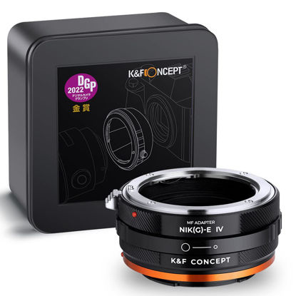 Picture of K&F Concept Lens Mount Adapter NIK(G)-NEX IV Manual Focus Compatible with Nikon F (G-Type) Lens and Sony E Mount Camera Body