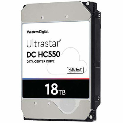 Picture of WD Ultrastar DC HC550 18 TB Hard Drive 3.5" Internal 512MB SATA 7200rpm 512E SE NP3 DC HC550 0F38459