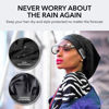 Picture of Hairbrella 100% Waterproof Rain Hat, Satin-Lined Cap, UV Sun Protection, Full Hair Coverage, Packable Travel Accessory (Blush) Nude