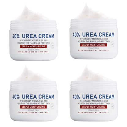 Picture of OUKEYA Urea Cream 40 Percent, Urea Foot Cream for Dry Cracked, 40 per Urea Lotion for Feet Maximum Strength (4 Packs)