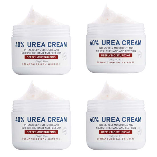 Picture of OUKEYA Urea Cream 40 Percent, Urea Foot Cream for Dry Cracked, 40 per Urea Lotion for Feet Maximum Strength (4 Packs)