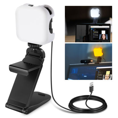 Picture of NEEWER LED Streaming Light with Mac/PC APP Control, 2 in 1 Monitor Mount & Stand, Ultra Bright 2900K-7000K USB Laptop Computer Webcam Lighting for Streaming, Video Conferencing, Zoom Meeting, PL81 PRO