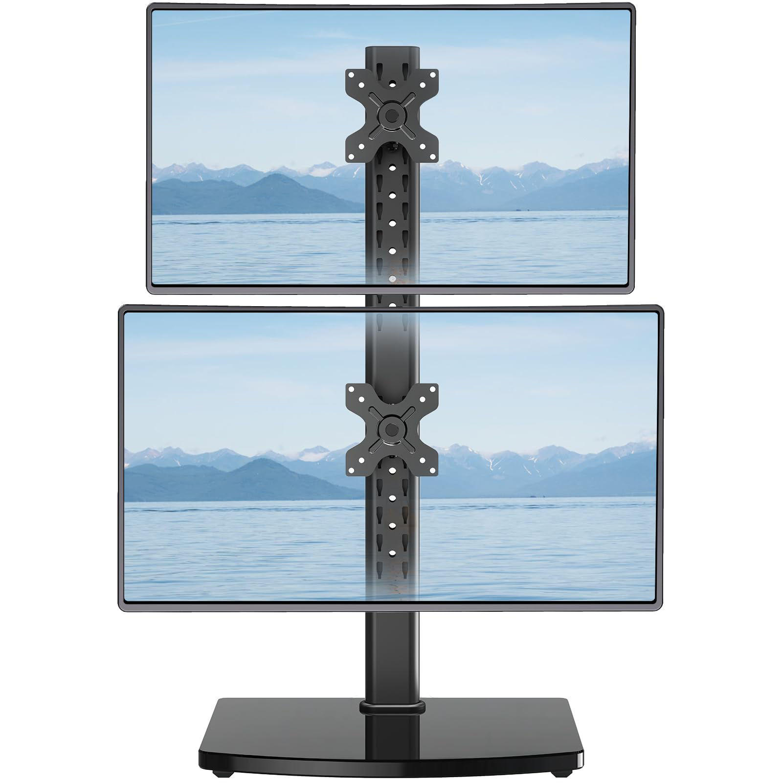 GetUSCart MOUNT PRO Vertical Dual Monitor Stand for 2 Computer Screen