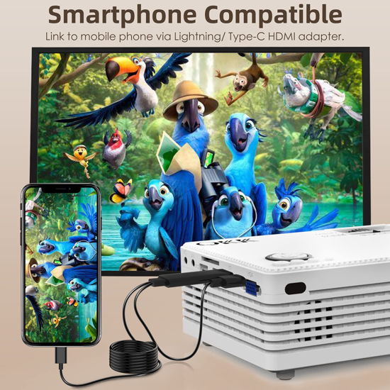 GetUSCart- 8500Lumens Portable Projector for Home Theater Entertainment ...