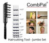 Picture of CombPal Scissor Clipper Over Comb Hair Cutting Tool - Barber Hair cutting kit - DIY Home Hair cutting Guide Comb Set (Jumbo Value-Pack, Black)