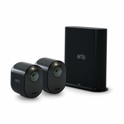 Picture of Arlo Ultra 2 Spotlight Camera - 2 Camera Security System - Wireless, 4K Video & HDR, Color Night Vision, 2 Way Audio, Wire-Free, 180º View, Black - VMS5240B-200NAS