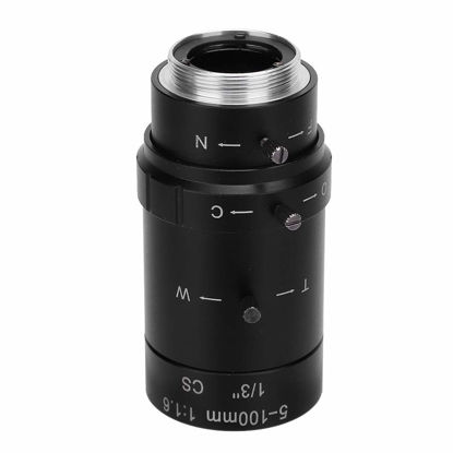 Picture of Zoom Camera Lens, 1.3MP Zoom CCTV Lens CS Mount Manual Aperture 5‑100mm Aluminum Alloy Low Distortion High Compatibility HD Lens for Security Camera