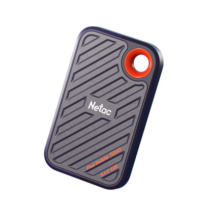 Picture of Netac 512GB Extreme Portable SSD External Solid State Drives Up to 2000MB/s Read 1700MB/s Write Speed, USB 3.2 Gen.2 Business Travel Essential Supports Win to Go Dust-Resistant