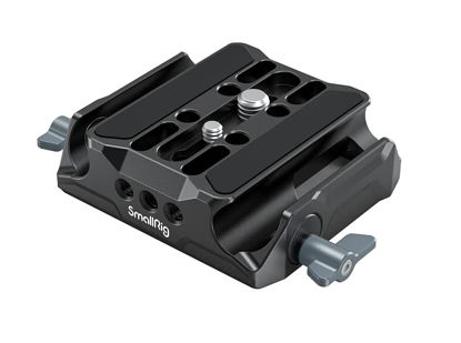 Picture of SmallRig Universal LWS Baseplate Compatible with DSLR and Mirrorless Camera Cages, Comes with Dual 15mm Rod Clamp - 3357