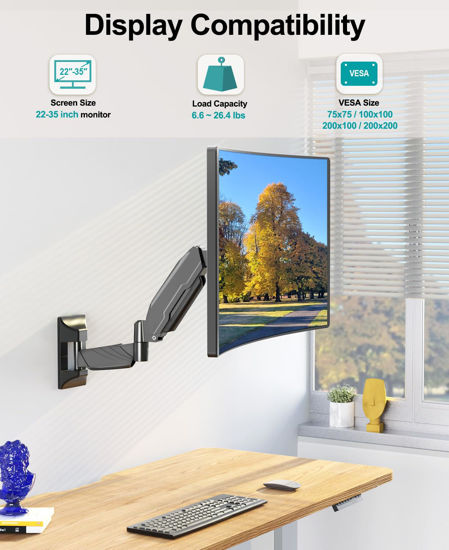 GetUSCart- MOUNT PRO Monitor Wall Mount for Max 35 Inch/26.4lbs ...