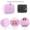 Picture of MOMIRA Makeup Bag with Mirror and Light Travel Makeup Train Case Cosmetic Bag Organizer Portable Artist Storage Bag with Adjustable Dividers Makeup Brushes Storage Organizer Purple