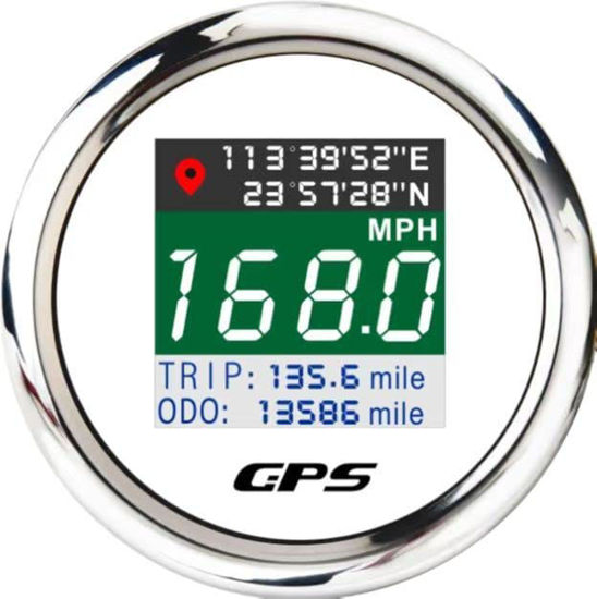 Motorcycle Gauge LCD Display Multi-Function GPS Speedometer TRIP