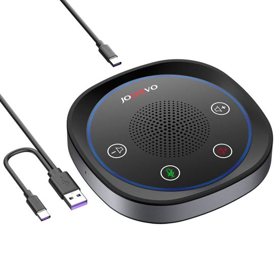 GetUSCart JOUNIVO USB Speakerphone, Omnidirectional Computer Speaker with Microphone,Plug and