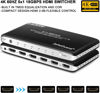 Picture of Zettaguard 4K 60Hz 5 Port 5 x 1 HDMI Switch with IR Remote Control HDMI 2.0 Switcher Support 18Gbps 4K x 2K 3D HDCP 2.2 HDMI Splitter Hub Port Switches for PS4 Xbox Apple TV Fire Stick Blu-Ray Player