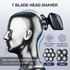Picture of Head Shaver 7D, Wyklaus Upgrade Head Shavers for Bald Men, Head Electric Razor with Nose Hair Trimmer, Waterproof Wet/Dry Mens Grooming Kit, Anti-Pinch, LED Display, USB Rechargeable