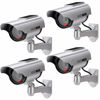 Picture of AlfaView Solar Powered Bullet Dummy Fake Surveillance Camera Security CCTV Dome Camera with LED Flashing Light for Outdoor/Indoor,Home/Business
