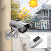 Picture of AlfaView Solar Powered Bullet Dummy Fake Surveillance Camera Security CCTV Dome Camera with LED Flashing Light for Outdoor/Indoor,Home/Business