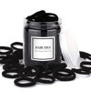 Picture of iFwevs 50PCS Black Hair Ties,Cotton Seamless Ponytail Holders,No Damage Elastics Hair Bands for Thick Heavy &Curly Hair