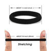 Picture of iFwevs 50PCS Black Hair Ties,Cotton Seamless Ponytail Holders,No Damage Elastics Hair Bands for Thick Heavy &Curly Hair