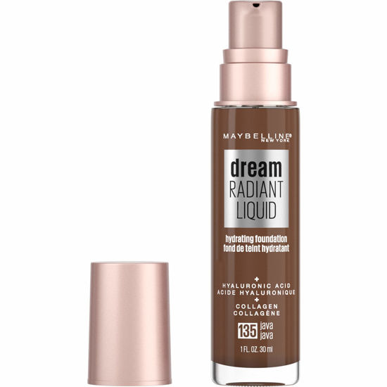 Picture of Maybelline New York Dream Radiant Liquid Medium Coverage Hydrating Makeup, Lightweight Liquid Foundation, Java, 1 Count